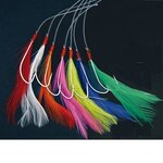 Shakespeare Mackerel Feathers Coloured Rig 7 Hook